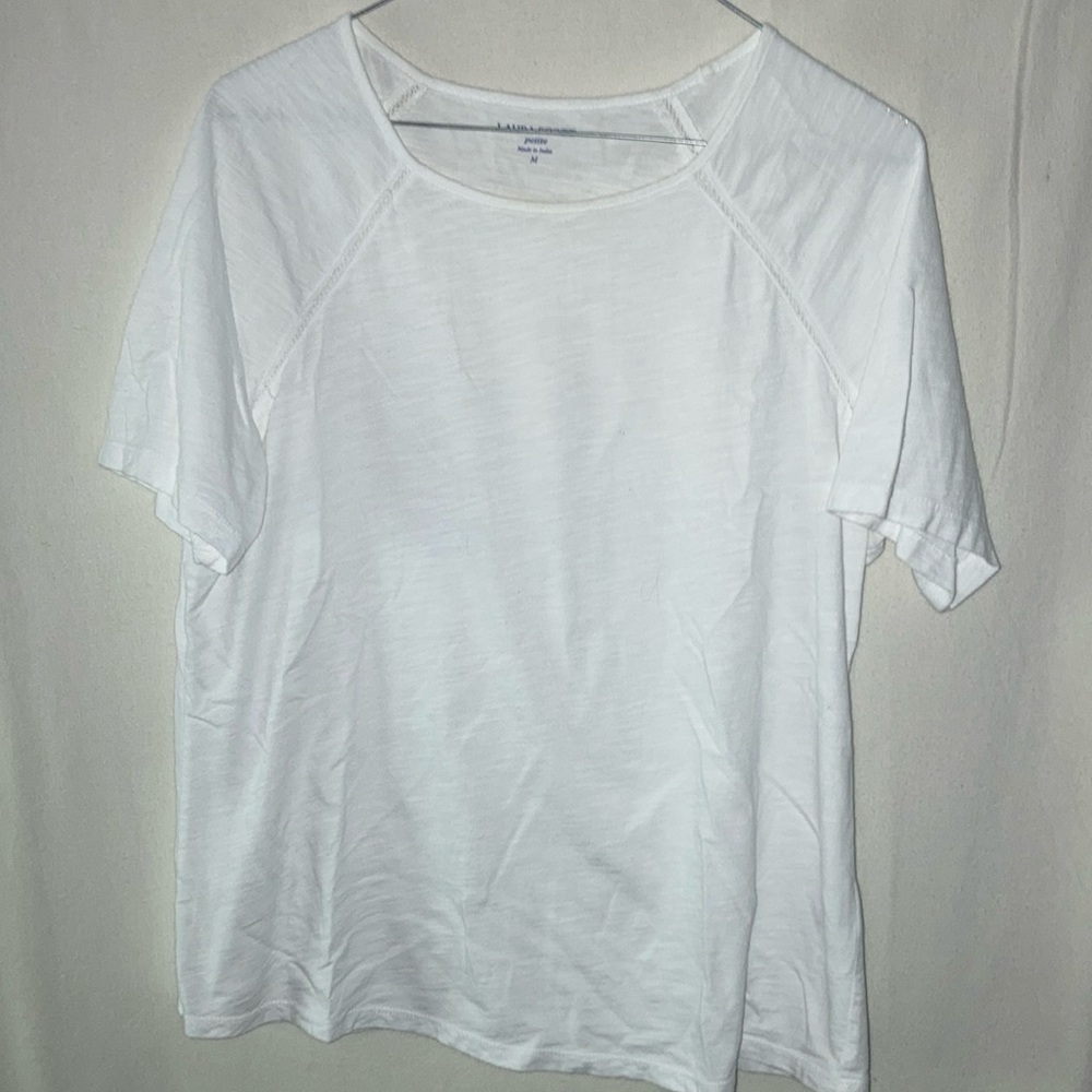 Laura Scott White Short Sleeve Tee